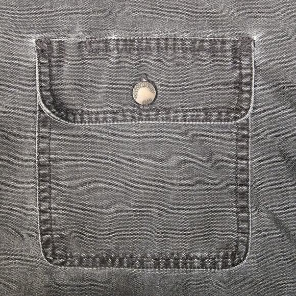 Levis Canvas Shirt XL Black Work Faded Grunge Western Biker Mechanic Heritage - Picture 5 of 13